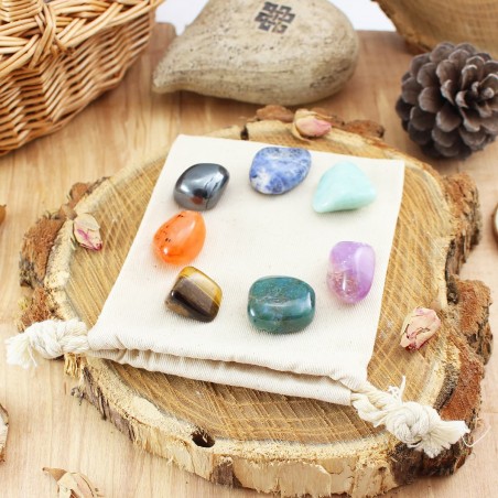 Sept chakras pierres roulées Sept chakras pierres roulées