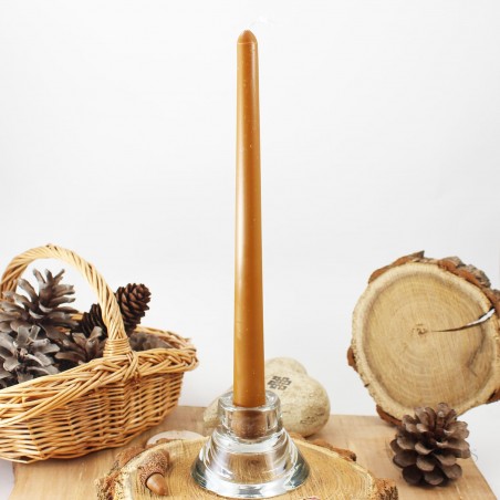 Bougie marron chandelle cierge