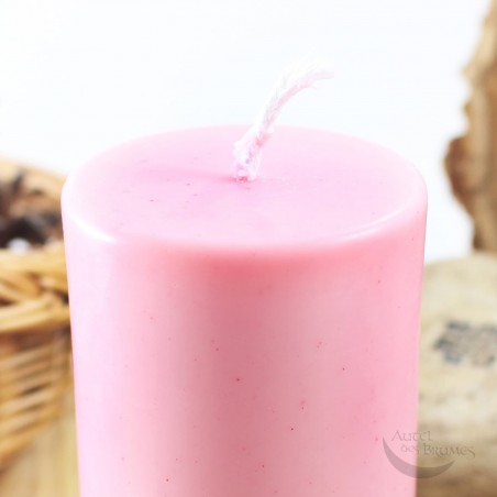 Bougie pilier rose Bougie pilier rose