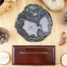 Tranche d'agate et socle Tranche d'agate et socle