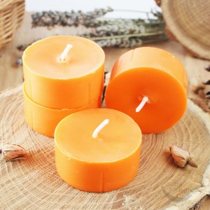 Bougie chauffe-plat orange