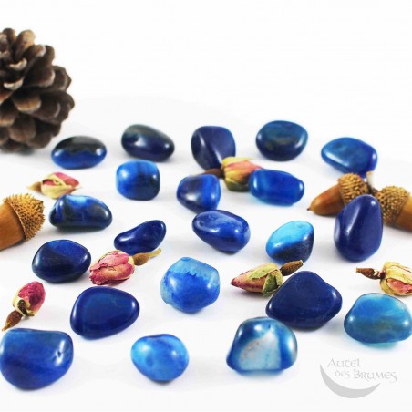 Agate bleue pierre Agate bleue pierre