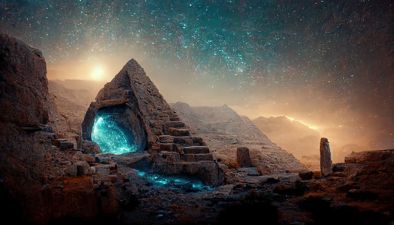Paysage mystique égyptien