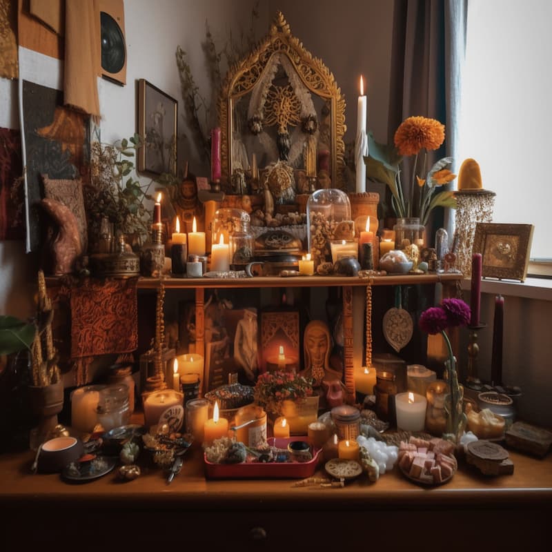 Un autel de sorcière pour la pratique spirituelle