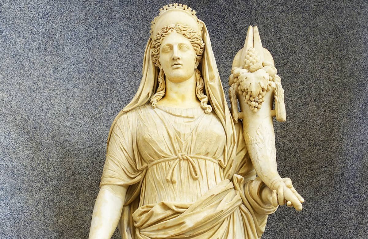 Déesse fortuna en statue au musée du Vatican